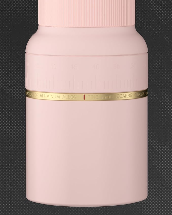 Cocinare ESSENCE GO B38 Ultra Manual Coffee Grinder – with Carrying Case Hand Grinder Capacity 30g, GhostEdge Ultra Burr & 80 Grind Settings, Perfect for Pour-over, Espresso, Cold Brew (Pink)