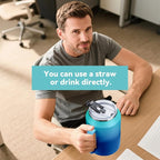 BENZZO 50 oz Tumbler with Handle and Straw Large Coffee Travel Mug Insulated Water Jug Thermal Cup Cold and Hot with Lid