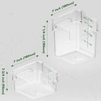CURTA 4-Pack Food Storage Containers with Green Lids - 2 Qt & 4 Qt Square Clear Polycarbonate - NSF Listed, Commercial Grade, Freezer & Dishwasher Safe, Stackable