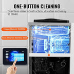 VEVOR Commercial Ice Cream Machine, 10.6 QT/H Yield, 1000W Single Flavor Countertop Soft Serve Ice Cream Maker, 4L Hopper 1.6L Cylinder, Touch Screen Auto Clean Pre-cooling, for Restaurant Snack Bar