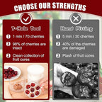 Cherry Pitter, 7-Hole Push-Type Cherry Pitter with Pit Storage Tray, Efficient Pit Removal, Multi-Particle Separator, Fruit Seed Remover Tool (White)