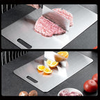 Titanium Cutting Board, Steel Cutting Boards For Kitchen, Stainless Steel Cutting Board 316, Large Double Sided Medical-grade Hygiene Durable non moldy 316L Stainless Steel Chopping Board (1PC-L)