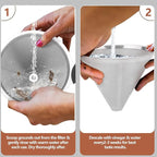 2 Pack Coffee Filters Compatible with Chemex (6, 8, 10 cup) and Hario V60 02 and 03 drippers, Pour Over Coffee Filters- Reusable and Permanent Coffee Cone Dripper