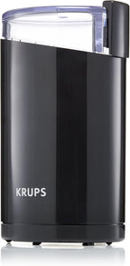 KRUPS Precision Electric Coffee Grinders, 3 oz Capacity, 200W Motor, Stainless Steel Blades for Uniform Grinding of Beans, Herb and Nuts, Coffee and Spice Grinder Electric, (Black)
