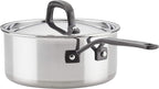 KitchenAid 5-Ply Clad Stainless Steel Cookware Pots and Pans Set, 10 Piece, Polished Stainless