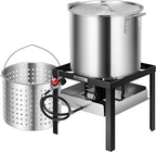 VIVOHOME 65 Qt. Seafood Boil Pot with 45 Qt. Basket and 110,000 BTU Propane Burner Stand for Crawfish Crab Shrimp Lobster