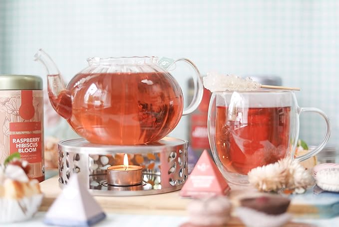 Teabloom Vienna Glass Teapot – Stain-Free Heatproof Glass – Stovetop Safe – Removable Stainless Steel Infuser – Perfect for Loose Leaf Tea – 37 oz. / 1100 ml (3-4 Cups)