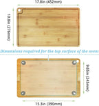 Bamboo Wood Cutting Board Compatible with Breville BOV800XL 860BSS 845BSS, Protects Smart Toaster Oven, With Heat Resistant Silicone Feet and Oven Rack Push Accessories, Creates Storage Space