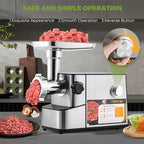 Meat Grinder Electric 3200w High Capacity Commercial Heavy Duty Meat Grinder and Sausage Stuffers, Kubbe Kit for Household Use & Commercial