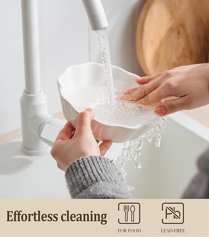 12 Oz Ramekins Oven Safe, Small Baking Dish, Individual Mini Pie Pans for Quiche, Casseroles, Dessert, Tart, Creme Brulee, lasagna, Ceramic Small Quiche Dishes, Set of 6