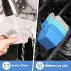 Koluti Reusable Silicone Baking Cups Set of 12, Nonstick Muffin Cupcakes Mold with Double Handle, BPA Free, Mini Square Air Fryer Cupcake Liners, 3 Colors