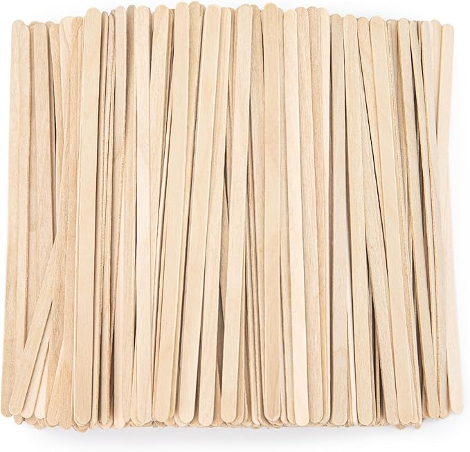 WISYOK 1200 PCS Coffee Stirrers, 5.5 Inch Premium Birch Wooden Sticks, Splinter-Free Smooth Round Ends, Disposable Stir Sticks for Coffee, Cocktails, Office, Home, Coffee Bars