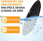 6 Pcs 16 14 11 Inch Restaurant Serving Trays Extra Large Serving Pallets Black Plastic Non Slip Round Pallets Large Food Crawfish Server Trays for Home Restaurant Kitchen Cafeteria Bar Hotel