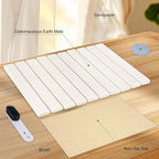 Foldable Stone Dish Drying Mat for Kitchen Counter,24"×16"Fast Dry Pad Absorbent Countertop Mat, Heat-resistant Mat,Diatomaceous Earth Mats,White