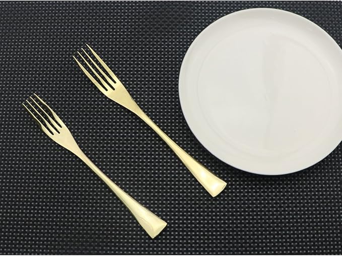 Flatware Set 18/10 Stainless Steel Mirror Polished Champagne gold Cutlery - Silverware Utensil Set of Steak Knife Dinner Fork Knife Spoon Salad Fork Dessert Spoon,24 Piece Service for 4