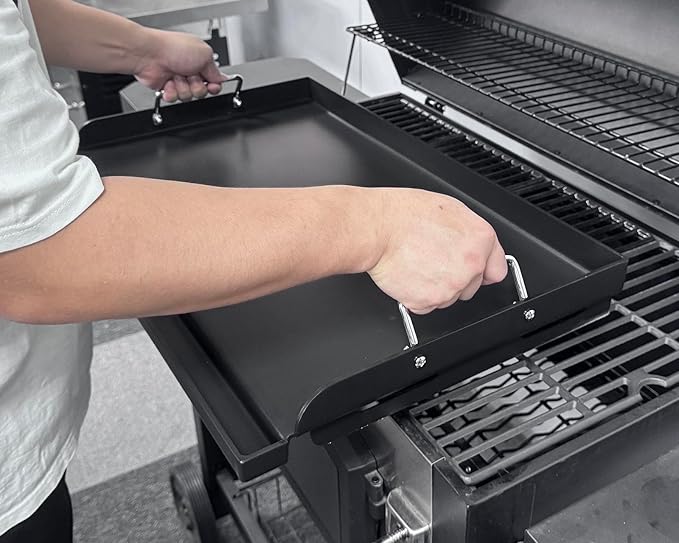 25"x16" Nonstick Coating Griddle for Gas Grill, Universal Griddle Insert for Gas Stove/Gas Grill/Electric/Charcoal, Flat Top Plate for Outdoor Cooking and Camping Grilling