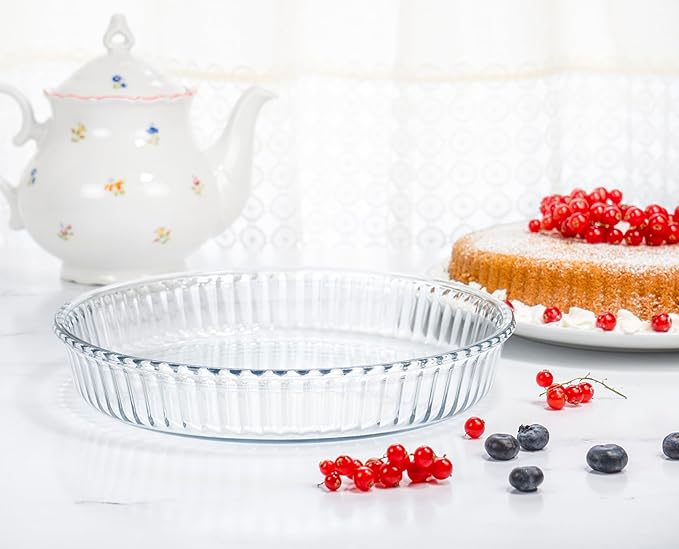 Red Co. Round Clear Glass Casserole Baking Dish, Oven Basics Bakeware — 1.8 Quart - 10¼" x 1¾"