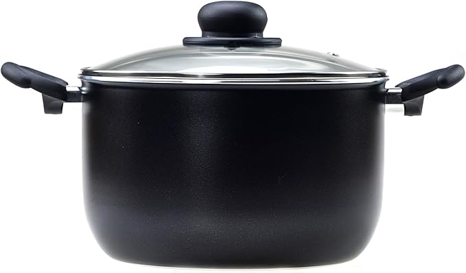 RAVELLI Italia Linea 30 Non Stick Stock Pot with Glass Lid (3.2 Quart)