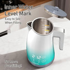 Electric Kettle with 5-Temperature Control,1.25L Cordless,Penguin Shape Design,1200W with Keep Warm and Auto Shut-Off,Perfect for Tea,Coffee & Kitchen(Blue Gradient)