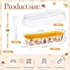 Tioncy 50 Pcs Autumn Themed Mini Pink Loaf Pans with Lids Spoons Sticker Acorn 6.8oz Disposable Rectangle Aluminum Foil Baking Pans Muffin Cupcake Cups for Picnics Fall Birthday Party Supply