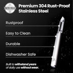 Stainless Steel Vegetable Peeler, Ultra Sharp Potato Peeler, Best for Peeling Veggie & Fruit, Seamless One-Piece Design, Peel Both Ways - Left & Right-Hand Friendly, Dishwasher Safe, 5-Year Warranty