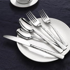 Silverware Set, 18/10 Stainless Steel 40 PieceFlatware Set for 8, Utensil Sets DishwasherSafe, Rust-Resistant, Modern Cutlery Set forHome, Wedding, Restaurant