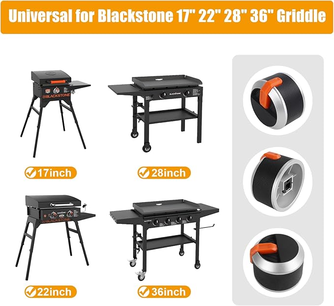 LS‘BABQ Grill Gas Control Knobs, Replacement Parts for Blackstone 17" 22" 28" 36" Gas Griddle,Grill Valve Griddle Knobs, 4 Pack