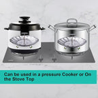 Steamer Basket Stainless Steel Veggie Steamer Basket for Cooking Folding Food Steamer Insert Steaming Basket Adjustable Expandable to fit Various Size Pot (5.1" to 9")