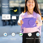 Omie OmieBox UP bento Box for Kids | Insulated Lunch Box | Leak Proof Vacuum Insulated Thermal Food jar | Cooler ice Pack | 2 Compartments (Galaxy Purple)