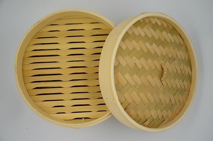 3-Piece Bamboo Steamer Set 10-Inch