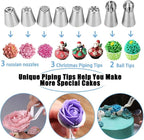 Cake Decorating Kit Cake Decorating Supplies, 515 PCS Baking Supplies Set with 3 Springform Pan Sets, 66 Icing Piping Nozzles, Cake Rotating Turntable, Piping Bags, Birthday Gifts for Mom Wife