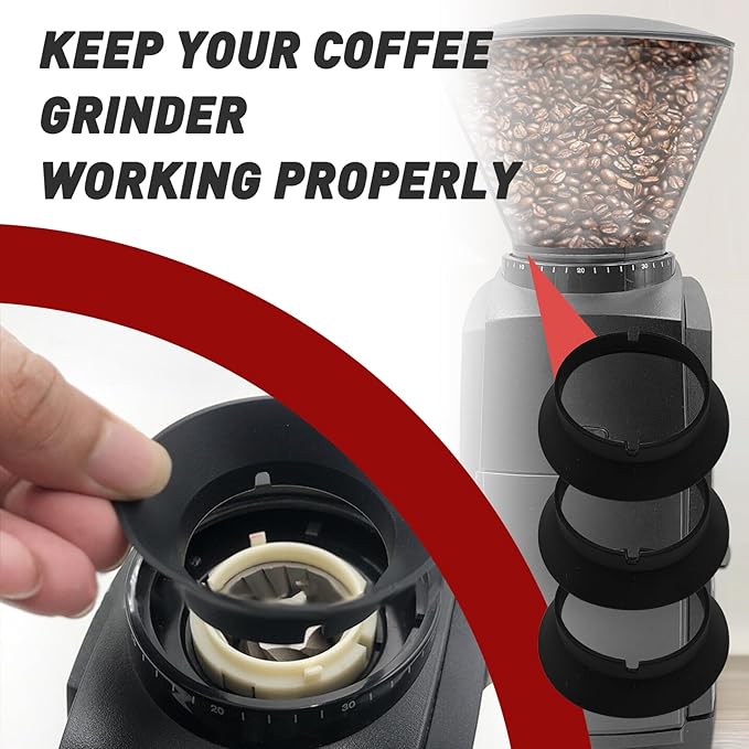 3 Pcs Gasket Replacement for Baratza Encore and Virtuoso Coffee Grinders - Replacement Ring for Electric Conical Burr Grinder - Durable and Reliable