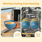 Homienly Plastic Bowls Alternative, Unbreakable Wheat Straw Cereal Bowls 8 PCS - Microwave & Dishwasher Safe Bowl for Cereal, Snack, Rice, Salad, Soup Bowls for Kitchen, Camping, Party(Muliti,26 OZ)