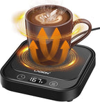 Mug Warmer - 40W Coffee Cup Warmer for Desk with Auto Shut Off, Smart Electric Candle Warmer with 4 Temp & Time Settings, Coffee Gifts for Beverage, Tea, Water, Milk in Home & Office (Black)