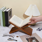 Open Book Display Stand, Wood Book Stands for Display, Cookbook Stand, Recipe Books Holder, Textbook Stands, Reading Accessories Art Document Books, Bible, Magazines, Home and Office