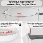 Newness 2-Cup Glass Measuring Cup For Baking and Cooking, (Upgraded, 3 Marking Including Cup/ML/Ounce Scale) Dishwasher, Freezer, Microwave, and Preheated Oven Safe, Essential Kitchen Tools