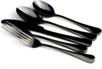30-Piece 18/0 Stainless Steel Classical Flatware Set, Mirror Polishing Black, Service for 6