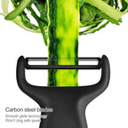 Potato Peeler, Vegetable Peelers for Kitchen, Carbon Steel Peeler 3-Pack Grey/Blue/Black