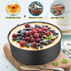 LIANYU Round Cake Pans Set of 2, 6 Inch Round Layer Cake Tins for Baking, Nonstick Stainless Steel Round Baking Pan, Bakeware for Oven & Dishwasher, Non Toxic & Heavy Duty, Black