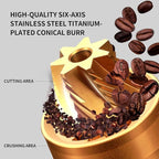 Z3 /Z3pro Coffee Bean Grinder, Hand Grinder with 6-Core CNC Stainless Steel Conical Burr,Double Bearing Positioning for Espresso,Pour Over,FrenchPress,Moka,Americano (Gray, Z3PRO)