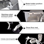 Food, Multi‑Functional Hand Crank Cutter Vegetable Cutter Cheese Grater Nut Grinder Food Processors with 5 for Household Restaurant Kitchen