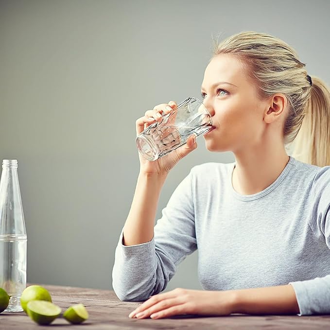 Topsky 16oz Plastic Tumblers Drinking Glasses Set of 4, Clear Acrylic Drinking Cups Wine Glasses Beverage Cups for Daily Use, Poolside, Outdoor&Indoor - Stackable, Dishwasher Safe, Easy to Clean