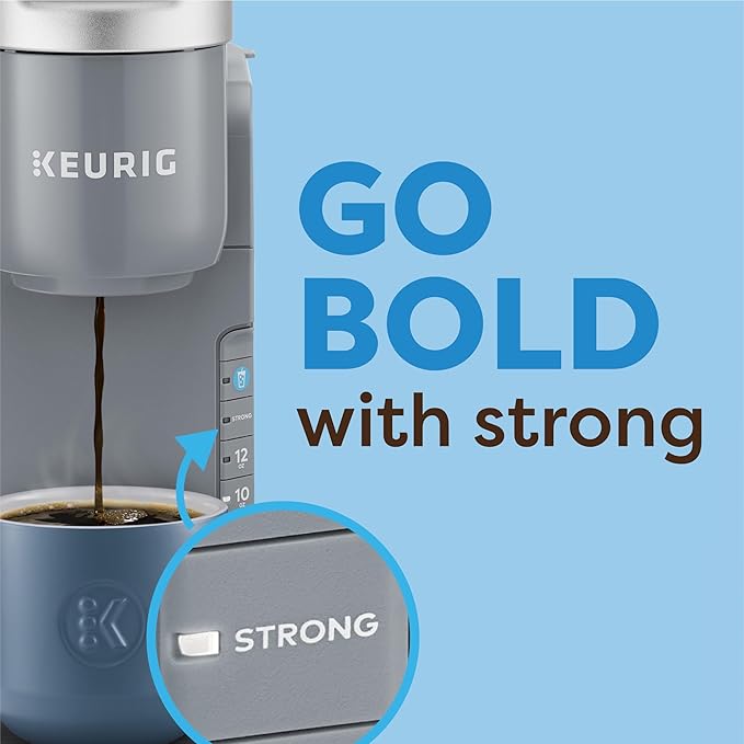 Keurig K-Iced Single Serve Coffee Maker – Brew Over Ice Button, Compact Design, Perfect Holiday Gift for Iced Coffee Lovers, Gray