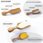 Wooden Scoops for Canisters 3PCS Small Wooden Scoop for Jars Acacia Wood Scoops for Canisters Mini Scoop for Ground Coffee Scoop for Seasoning Bath Salt Laundry Shovel-Multipurpose