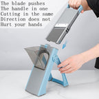 Upgrade Safe Mandoline Slicer for Kitchen, Adjustable Vegetable Chopper, Potato Slicer, French Fry Cutter, Mandoline Slicer for Kitchen (blue)