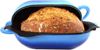 LoafNest: Incredibly Easy Artisan Bread Kit. Cast Iron Dutch Oven [Compact 2 qt size] and Perforated Non-Stick Silicone Liner.