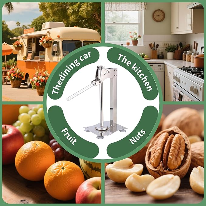 Professional Lemon Smasher Citrus Juicer - Heavy Duty Stainless Steel Manual Press Squeezer for Lime, Orange & Nut Crusher by Garwei