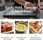 PanSaver Hotel Clear Pan Liners for Easy Clean Up - Disposable Buffet Pan Liners, Ovenable up to 400F (Full Shallow/Medium Pan Liner - 12 x 32 in)