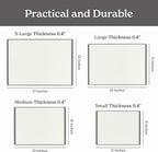 SMIRLY Plastic Cutting Board Set with Holder 4 Pieces, Non-Slip Dishwasher Safe Chopping Boards for Kitchen, Grey & White