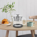 Juice Strainer Yogurt Strainer with Lid - Stainless Steel Soy Nut Milk Filter Food Maker - Iced Tea Pitcher Juice Tea Filter Pot with Scale for Making Yogurt Soybean Milk, 1.5L